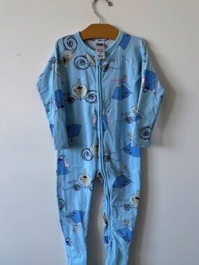 Bonds Light Blue Cinderella Print Kids Footed Pajama